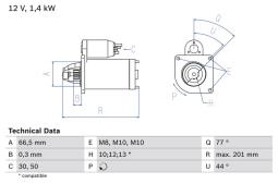 ROZRUSZNIK RENAUL MEGANE 1,5-1,9DCI 04- /BOSCH PROGRAM BX/ PG12.3. 0 986 022 800          BX