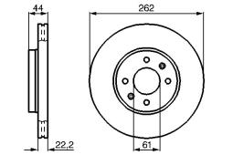 TARCZA HAM./PRZ/ RENAULT LAGUNA @262X22 PG 1.2. 0 986 478 598