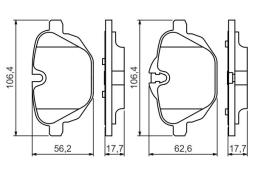 KLOCKI HAM./TYŁ/ BMW 5,7 /F10/ 10- PG 1.1. 0 986 494 432