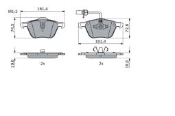 KLOCKI HAM./PRZ/ VW SHARAN 1,9TDI 00- PG 1.1. 0 986 494 035