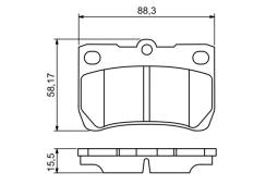 KLOCKI HAM./TYŁ/ TOYOTA GS300-450 /LEXUS06- PG 1.1. 0 986 494 253