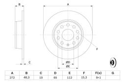 TARCZA HAM./TYŁ/ SKODA SUPERB 1,6-2,0TDI08- @272X9,7 PG 1.2. 0 986 479 677