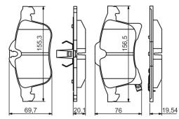 KLOCKI HAM./PRZ/ OPEL CORSA 03- PG 1.1. 0 986 494 513