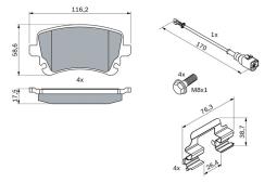 KLOCKI HAM./TYŁ/ VW T5 03- PG 1.2. 0 986 494 583