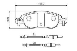 KLOCKI HAM./PRZ/ CITROEN C5 1,8 16V 00- PG 1.1. 0 986 424 598