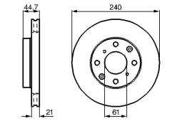 TARCZA HAM./PRZ/ HONDA CIVIC 94- @240X21 PG 1.2. 0 986 478 115