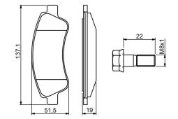 KLOCKI HAM./PRZ/ PEUGEOT PARTNER 02- PG 1.1. 0 986 494 270