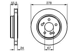 TARCZA HAM./PRZ/ DB W202 4,3 98- @300X22 PG 1.2. 0 986 479 133