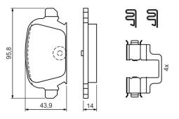 KLOCKI HAM./TYŁ/ OPEL CORSA C 00- PG 1.1. 0 986 424 528