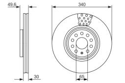 TARCZA HAM./PRZ/ VW PASSAT CC 2,0TDI 10-@340X30 PG 1.2. 0 986 479 734