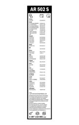 PIÓRA WYCIER. 500MM/450MM 2SZT OPEL CORSA C 00- PG10.2. 3 397 118 995