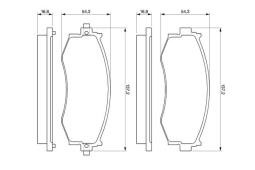 KLOCKI HAM./PRZ/ NISSAN PRIMERA KOMBI 2,0-2,0D 90- PG 1.1. 0 986 461 121