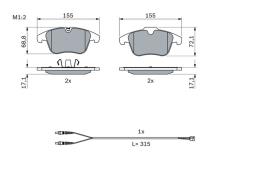 KLOCKI HAM./PRZ/ CITROEN C5 1,6-1,8 16V 09- PG 1.1. 0 986 494 371
