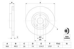 TARCZA HAM./PRZ/ MAZDA 5 2,0CD 05- @299X25 PG 1.2. 0 986 479 183