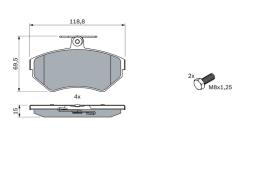 KLOCKI HAM./PRZ/ VW PASSAT 93- 1,9TDI LUCAS 16MM PG 1.1. 0 986 494 010