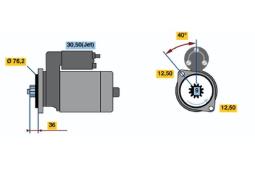 ROZRUSZNIK AUDI A3 1,6 /12V/ /1.1KW/ PG12.1. 0 001 121 028