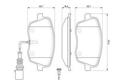 KLOCKI HAM./PRZ/ SKODA FABIA 1,9TDI 99- PG 1.1. 0 986 494 105
