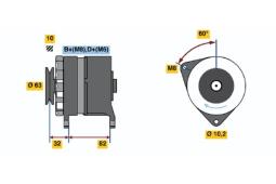 ALTERNATOR /BOSCH PROGRAM BX/ PG12.4. 0 986 038 300          BX