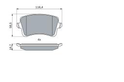 KLOCKI HAM./TYŁ/ AUDI A4 1,8-2,0TFSI 08- PG 1.1. 0 986 494 254