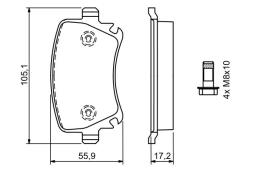 KLOCKI HAM./TYŁ/ VW PASSAT 05- PG 1.1. 0 986 494 062