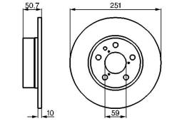 TARCZA HAM./TYŁ/ ALFA ROMEO 156 99- @251X10 PG 1.2. 0 986 479 B31
