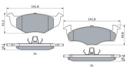KLOCKI HAM./PRZ/ VW GOLF III /ATE/ 17,3m PG 1.1. 0 986 494 005