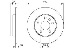 TARCZA HAM./TYŁ/ OPEL ZAFIRA 1,6CNG 09- @264X10 PG 1.2. 0 986 479 516