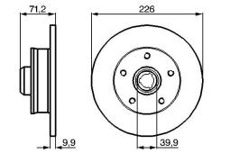 TARCZA HAM./TYŁ/ VW CORRADO 2,9 VR6 @226x10 PG 1.2. 0 986 478 332