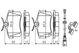 KLOCKI HAM./TYŁ/ SKODA FABIA 01- /CZUJNIK/ PG 1.2. 0 986 494 598