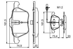 KLOCKI HAM./PRZ/ VW SHARAN 1,9TDI 00- PG 1.1. 0 986 424 777