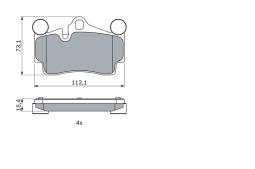KLOCKI HAM./TYŁ/ AUDI Q7 06- /TOUAREG 02-/ /SYSTEM BREMBO/ PG 1.1. 0 986 424 741