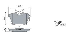 KLOCKI HAM./TYŁ/ OPEL VIVARO 00- PG 1.1. 0 986 494 040