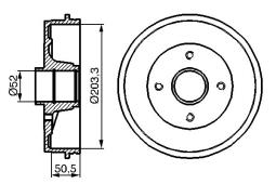 BĘBEN HAM.RENAULT CLIO II 99- 203X50,5 PG 1.4. 0 986 477 120