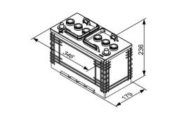 AKUMULATOR 110AH/680A P/L+ /350X175X239/ BOSCH 0 092 T30 370