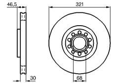 TARCZA HAM./PRZ/ AUDI A4/A6/ALLROAD 00- 321X30 PG 1.2. 0 986 478 985
