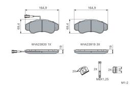 KLOCKI HAM./PRZ/ FIAT DUCATO 01- 1,8T PG 1.1. 0 986 424 769