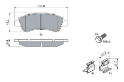 KLOCKI HAM./PRZ/ PEUGEOT 307 01- 2,0HDI PG 1.2. 0 986 494 623