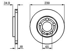 TARCZA HAM./PRZ/ SKODA FABIA 1,0-1,2 99-@239X18 PG 1.2. 0 986 479 B62