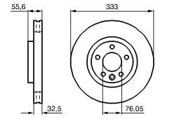 TARCZA HAM./PRZ/ VW T5 @333X32,5 PG 1.2. 0 986 479 096