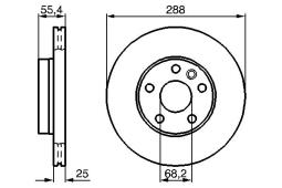 TARCZA HAM./PRZ/ FORD GALAXY 95- @288X25 PG 1.2. 0 986 478 893