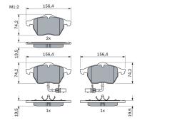 KLOCKI HAM./PRZ/ AUDI A6 97- /CZUJNIK DX2/ PG 1.1. 0 986 424 482