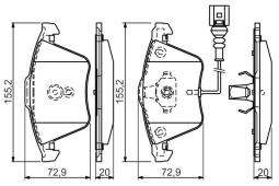 KLOCKI HAM./PRZ/ VW 1,6FSI-2,0TFSI 08- PG 1.1 0 986 494 550