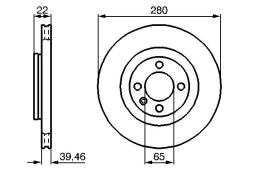 TARCZA HAM./PRZ/ VW CORRADO 88-93 @280X2 PG 1.2. 0 986 478 508