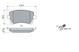 KLOCKI HAM./TYŁ/ AUDI A6 1,8-2,7 04- PG 1.1. 0 986 494 303