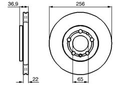 TARCZA HAM./PRZ/ AUDI A2 00- @256X22 PG 1.2 0 986 479 B58