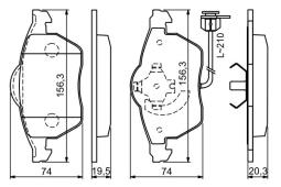 KLOCKI HAM./PRZ/ VW GOLF IV 1,9TDI      /CZUJNIK D X 2/ PG 1.1. 0 986 494 050