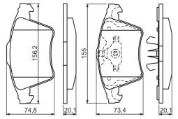 KLOCKI HAM./PRZ/ VW T5 03- 16CALI PG 1.1. 0 986 494 202