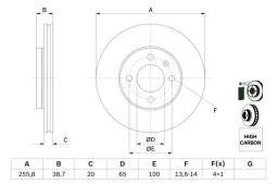 TARCZA HAM./PRZ/ VW PASSAT 88- 1,8-2,0 PG 1.2. 0 986 478 308