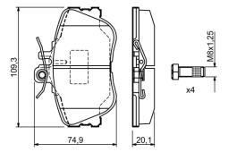 KLOCKI HAM./PRZ/ DB W202 93- /C/ PG 1.1. 0 986 460 977