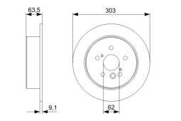 TARCZA HAM./TYŁ/ TOYOTA RAV 4 II 00-05  @302X9 PG 1.2. 0 986 479 338